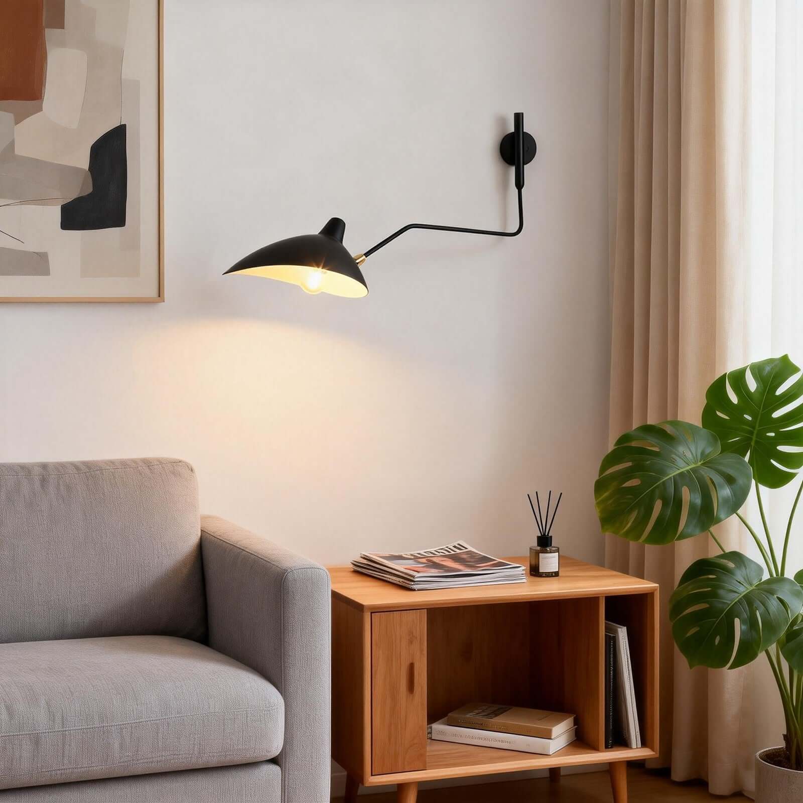 Lunira Wall Lamp – Articulating Wall Sconce for Living Room & Office | Rossolighting