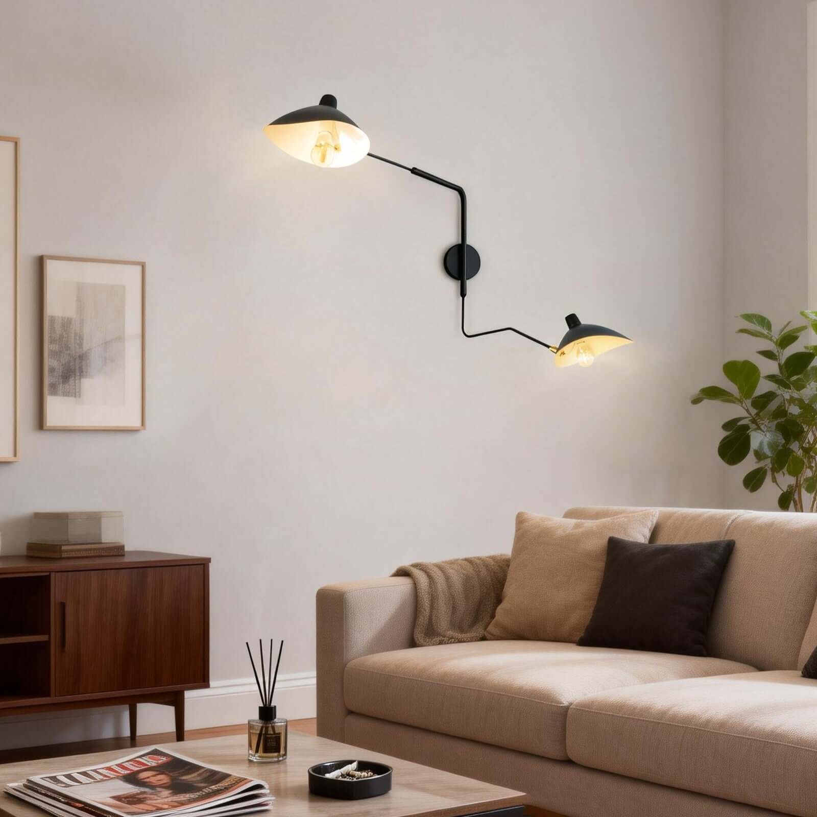 Lunira Wall Lamp – Articulating Wall Sconce for Living Room & Office | Rossolighting