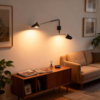 Lunira Wall Lamp – Articulating Wall Sconce for Living Room & Office | Rossolighting