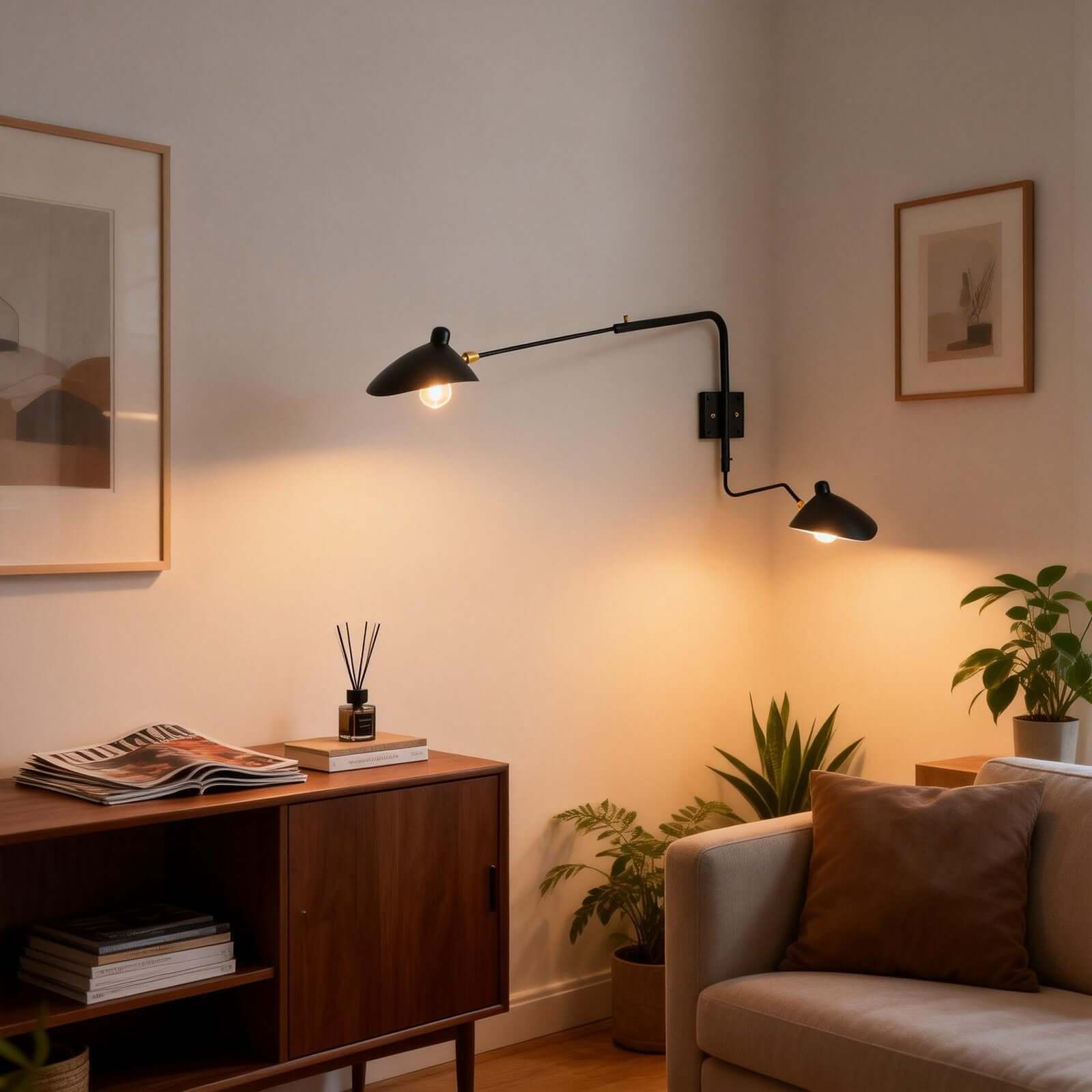 Lunira Wall Lamp – Articulating Wall Sconce for Living Room & Office | Rossolighting