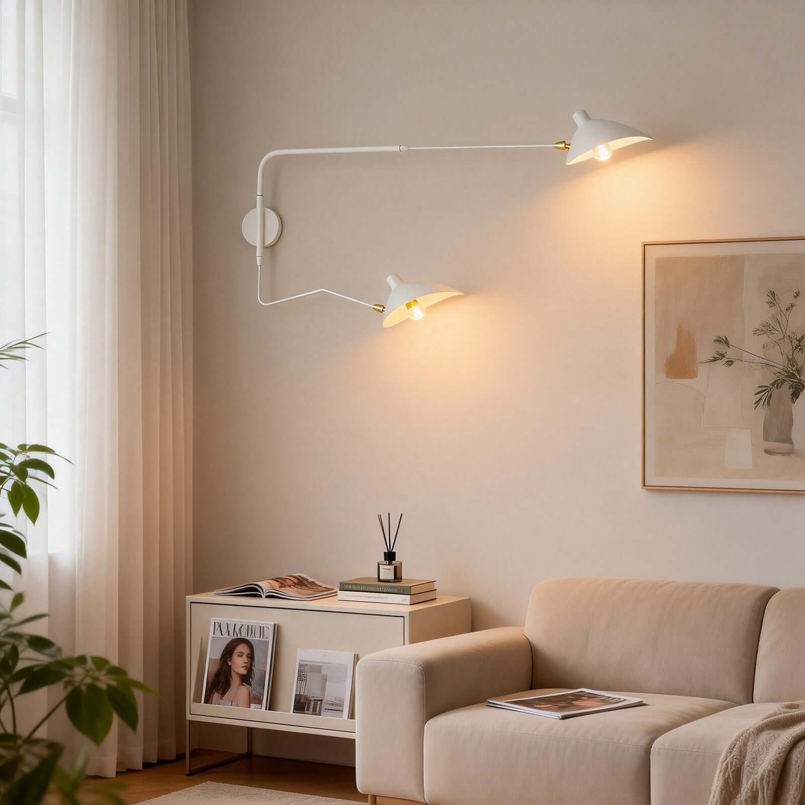 Lunira Wall Lamp – Articulating Wall Sconce for Living Room & Office | Rossolighting