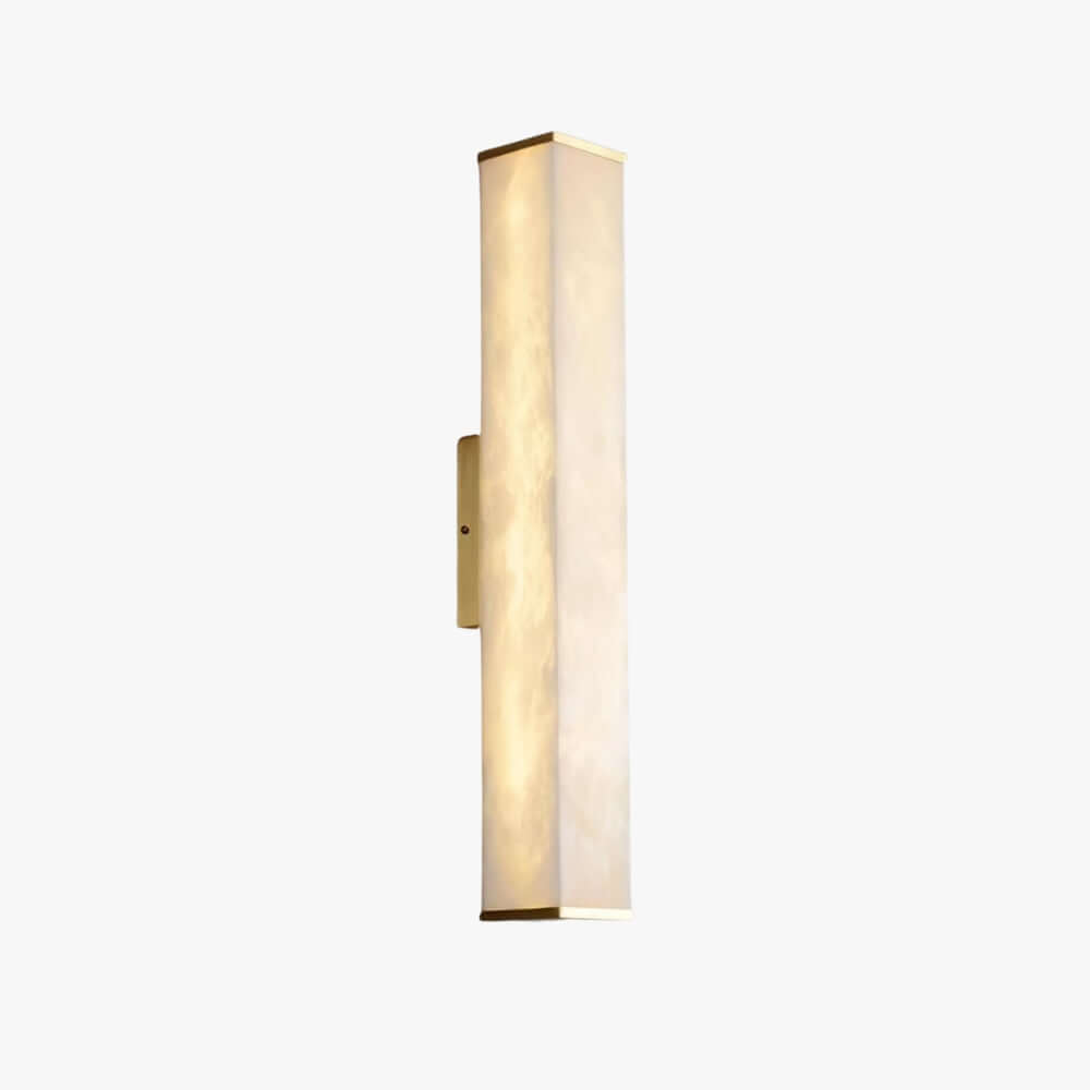 Lunox Wall Sconce – Alabaster Sconce & Brass Wall Light