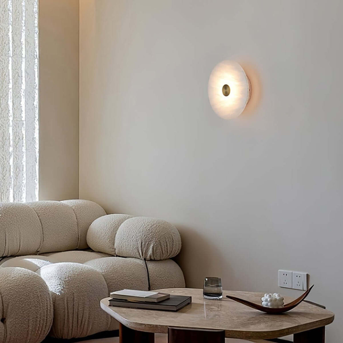 Lunvi Wall Sconce – Alabaster Sconce for Modern Spaces