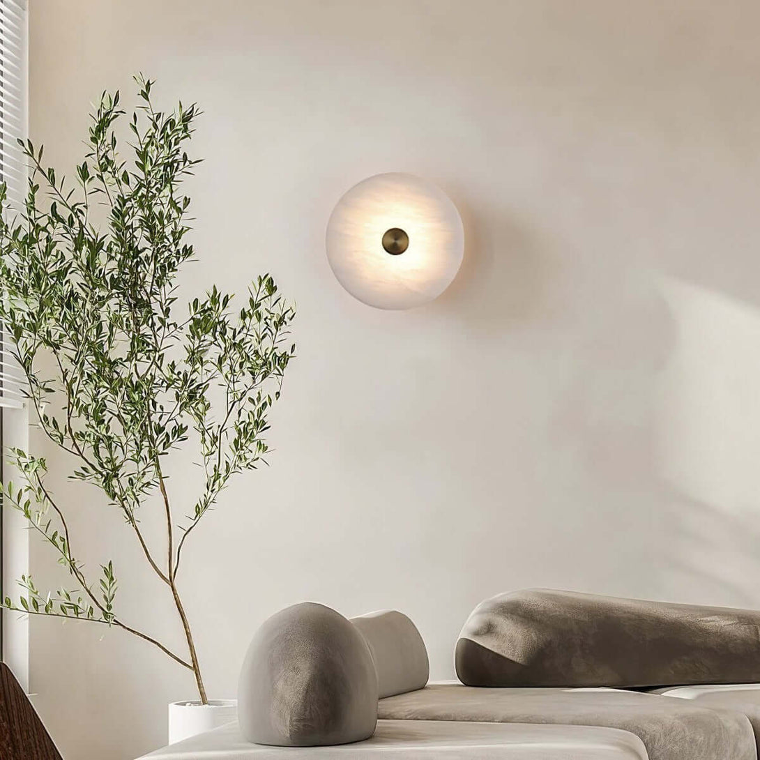 Lunvi Wall Sconce – Alabaster Sconce for Modern Spaces