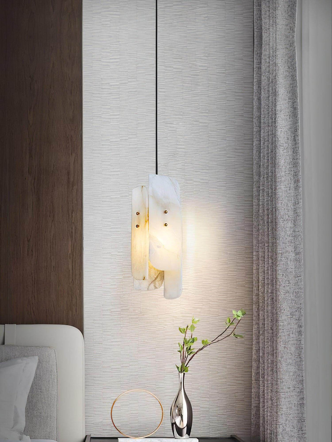 Lurex Pendant Light – Modern Bedroom Pendant Light in Brass