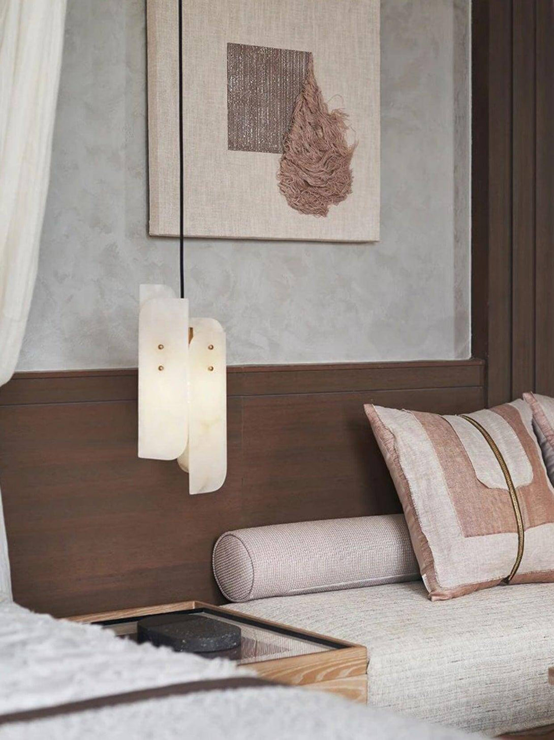 Lurex Pendant Light – Modern Bedroom Pendant Light in Brass