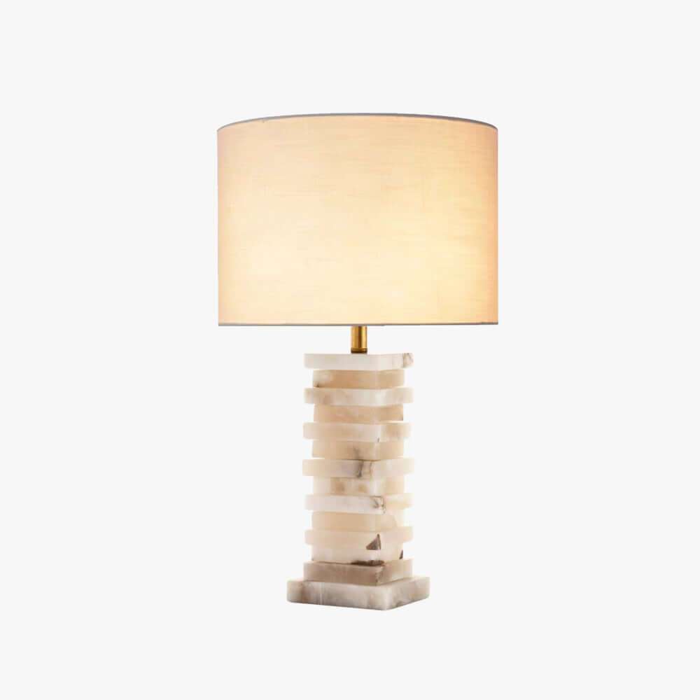 Lureza Alabaster Table Lamp – Art Deco Bedside Light