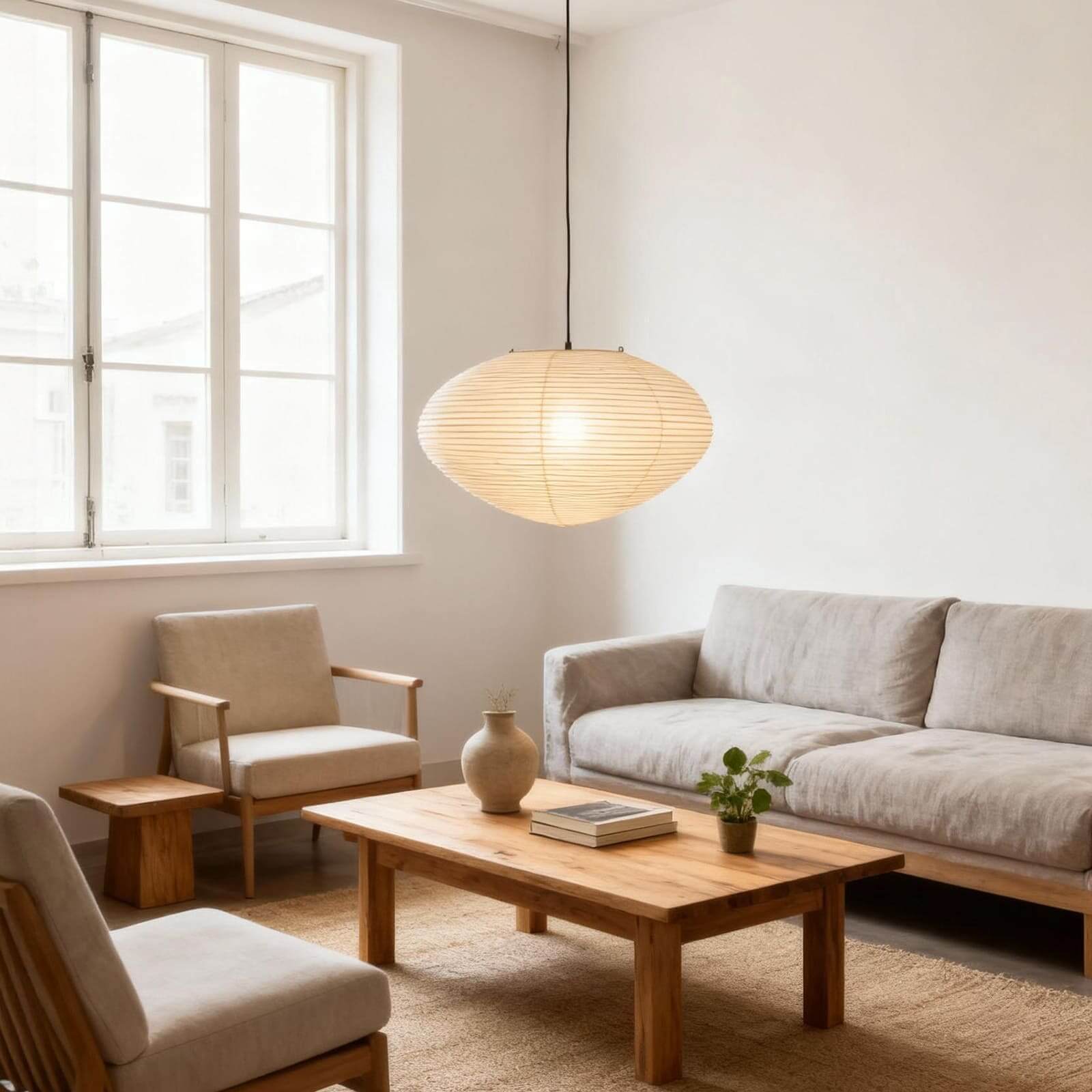 Lurvo Pendant Lamp | Japanese Living Room Pendant Light | Rossolighting