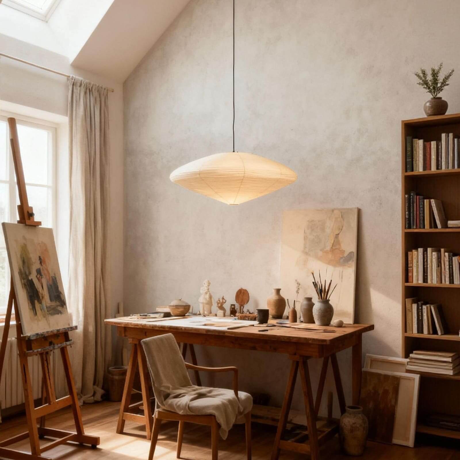 Lurvo Pendant Lamp | Japanese Living Room Pendant Light | Rossolighting