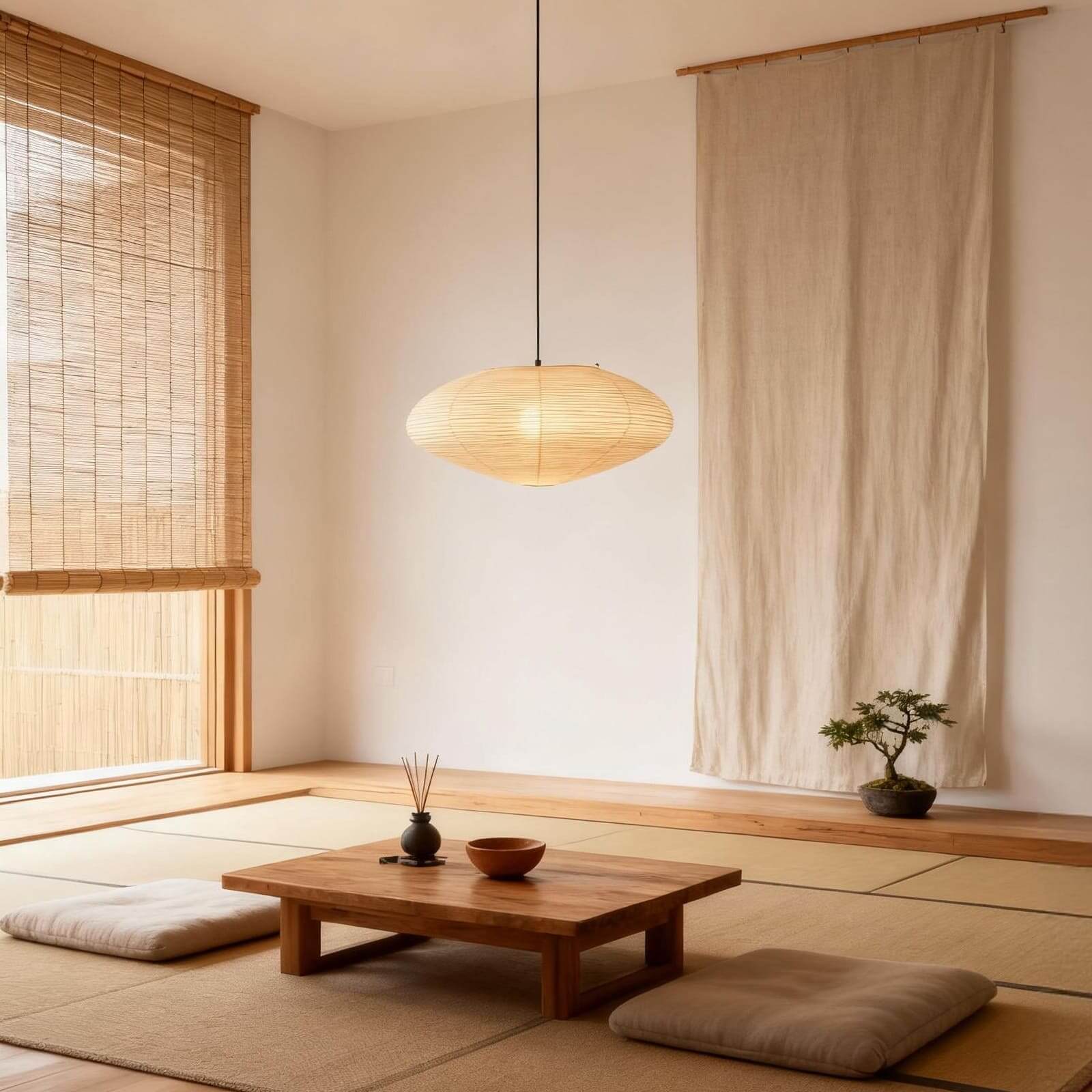 Lurvo Pendant Lamp | Japanese Living Room Pendant Light | Rossolighting