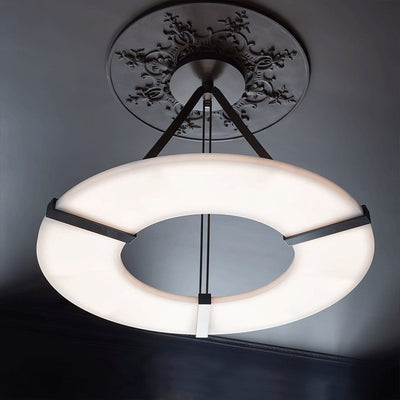 Lyquora Round Alabaster Chandelier for Dining Area | Rossolighting