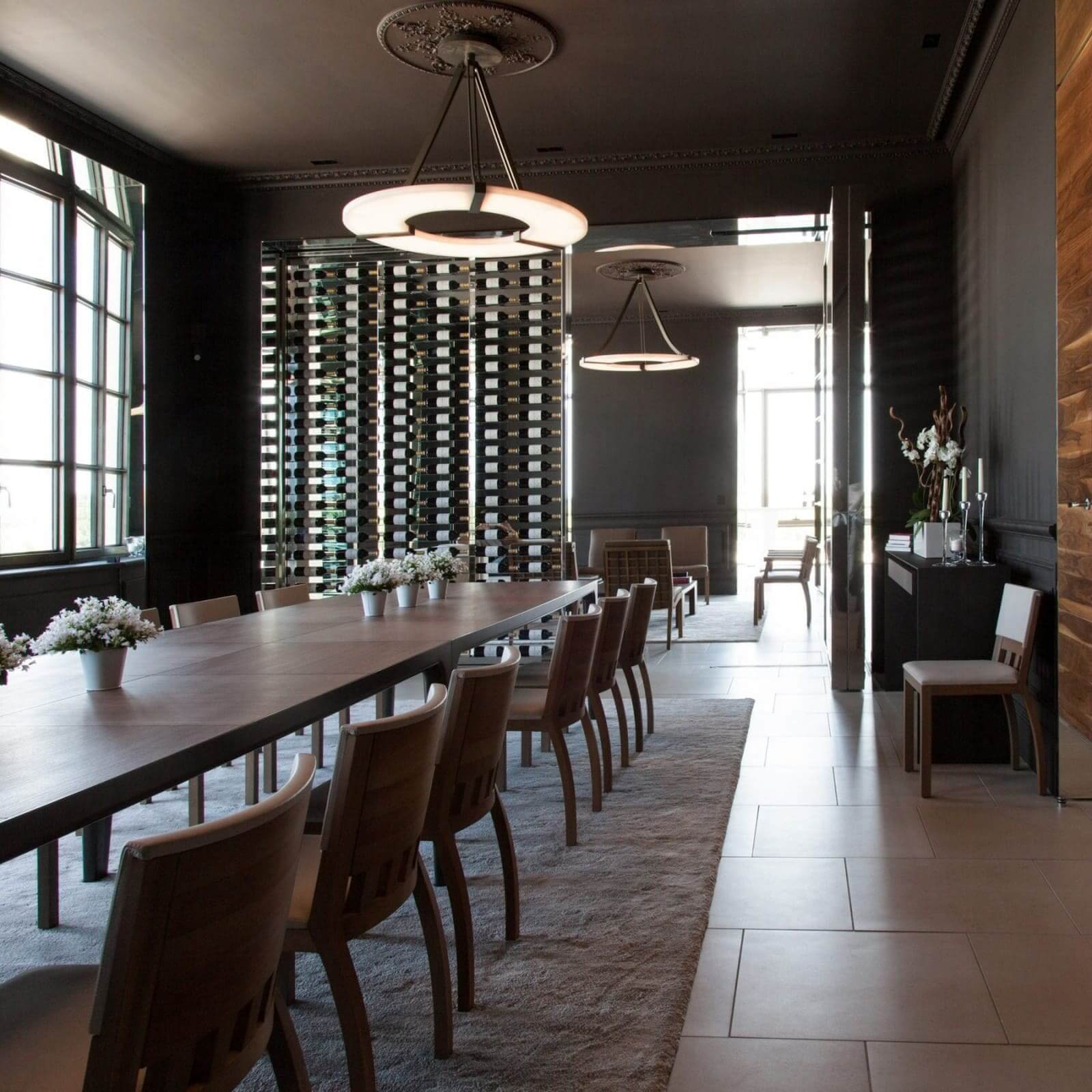 Lyquora Round Alabaster Chandelier for Dining Area | Rossolighting