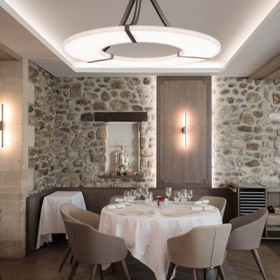 Lyquora Round Alabaster Chandelier for Dining Area | Rossolighting