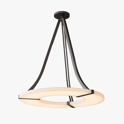 Lyquora Round Alabaster Chandelier for Dining Area | Rossolighting