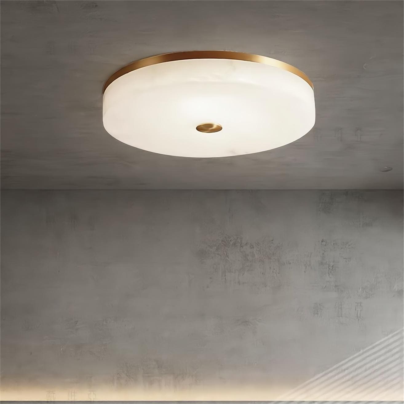 Mavriv Ceiling Lamp – Ceiling Lamps for Living Rooms, Round Alabaster | Rossolighting