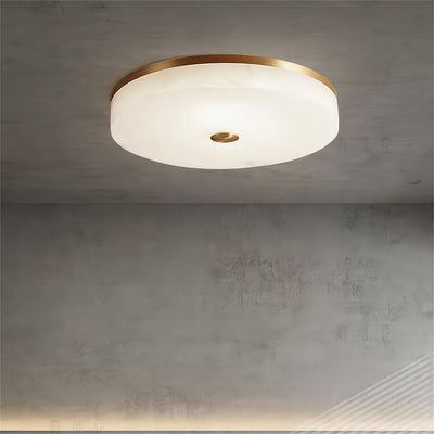 Mavriv Ceiling Lamp – Ceiling Lamps for Living Rooms, Round Alabaster | Rossolighting