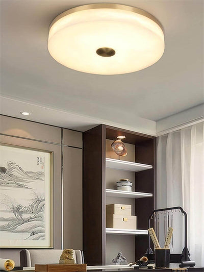 Mavriv Ceiling Lamp – Ceiling Lamps for Living Rooms, Round Alabaster | Rossolighting