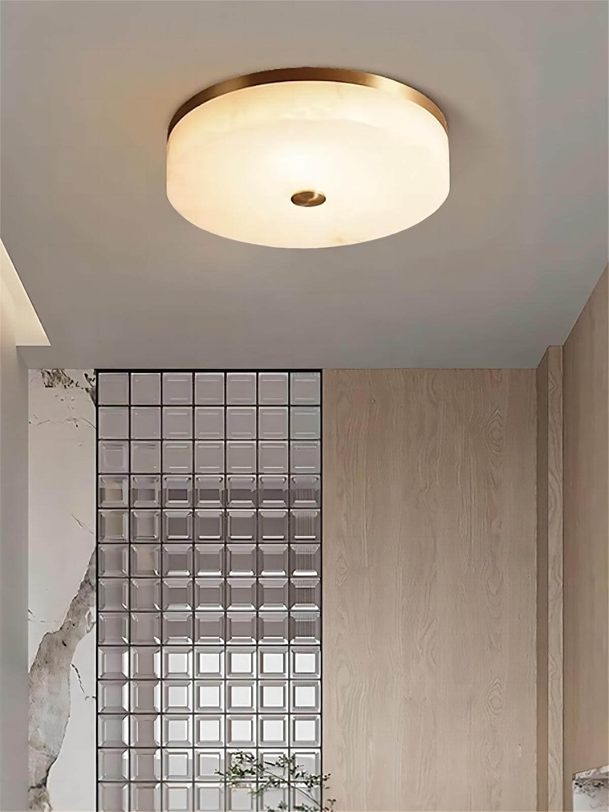 Mavriv Ceiling Lamp – Ceiling Lamps for Living Rooms, Round Alabaster | Rossolighting