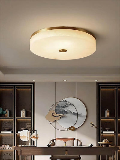 Mavriv Ceiling Lamp – Ceiling Lamps for Living Rooms, Round Alabaster | Rossolighting