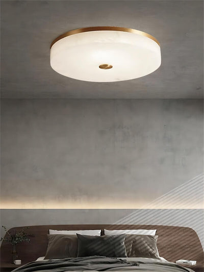 Mavriv Ceiling Lamp – Ceiling Lamps for Living Rooms, Round Alabaster | Rossolighting