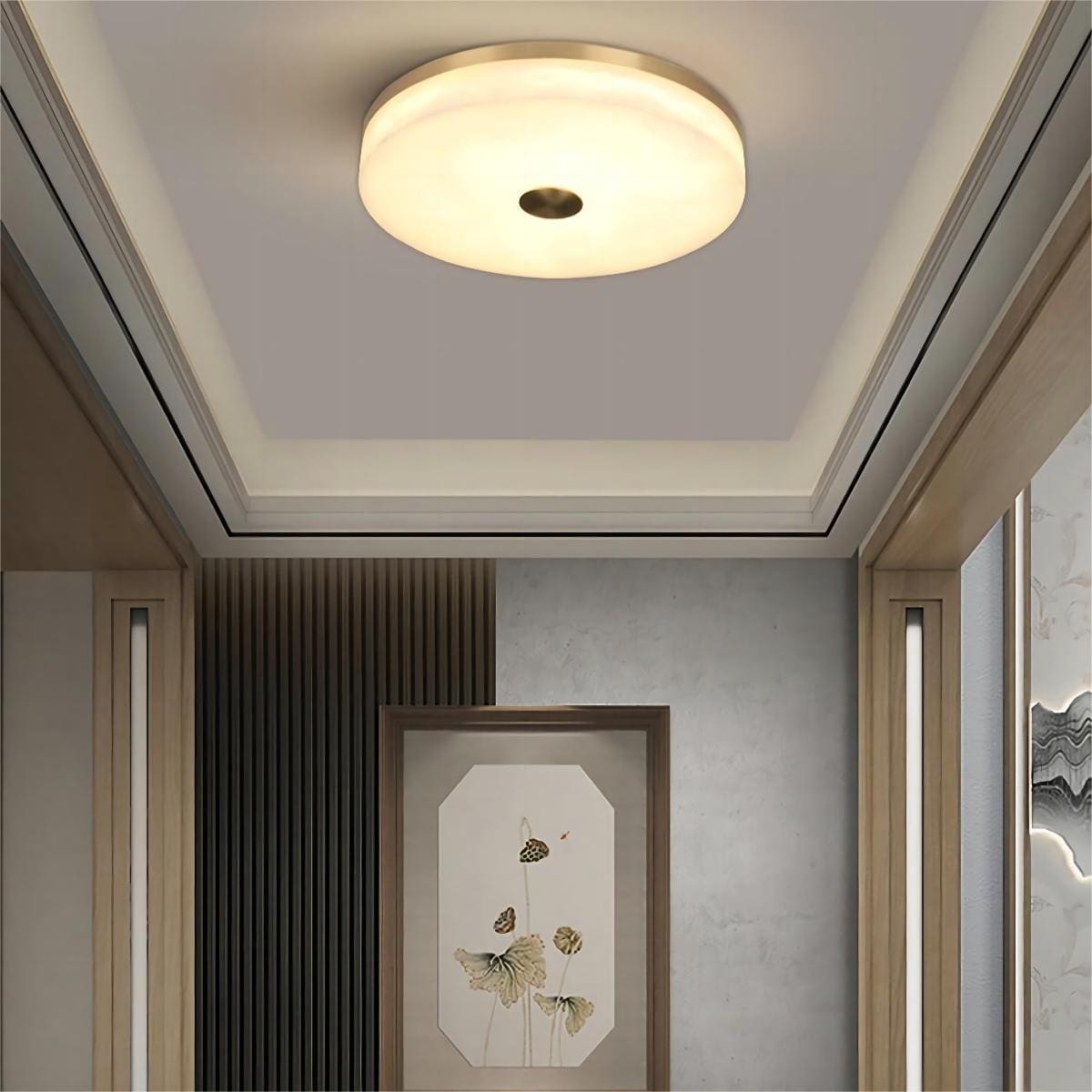Mavriv Ceiling Lamp – Ceiling Lamps for Living Rooms, Round Alabaster | Rossolighting