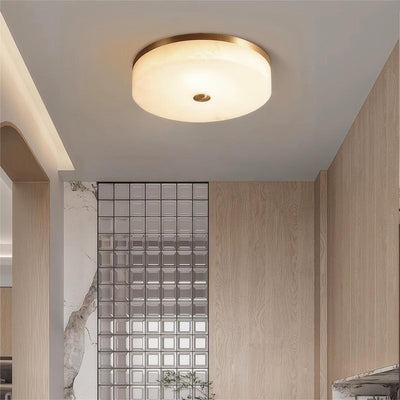 Mavriv Ceiling Lamp – Ceiling Lamps for Living Rooms, Round Alabaster | Rossolighting