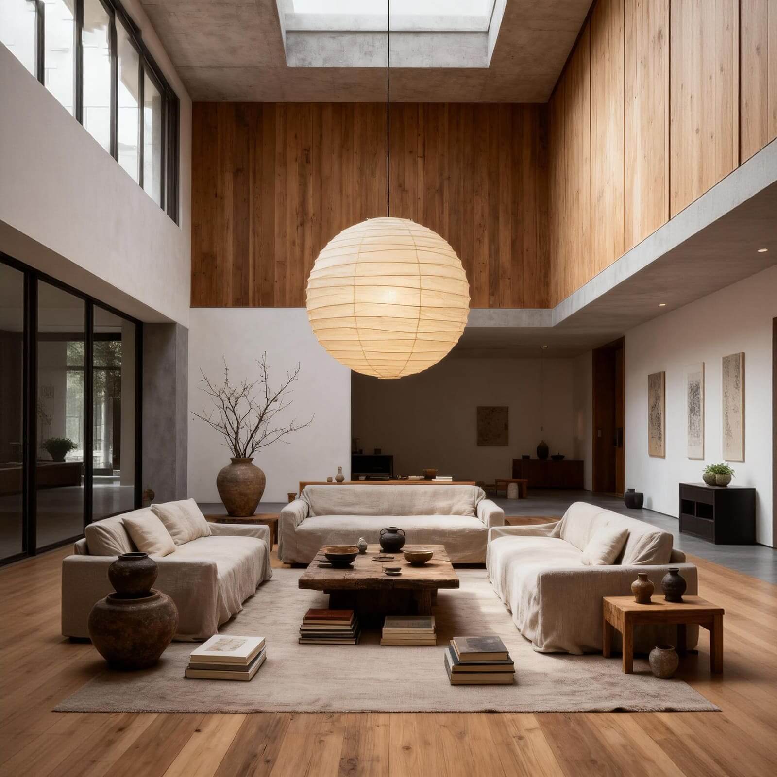 Nuvri Pendant Lamp | Living Room Pendant Light Japanese Style | Rossolighting