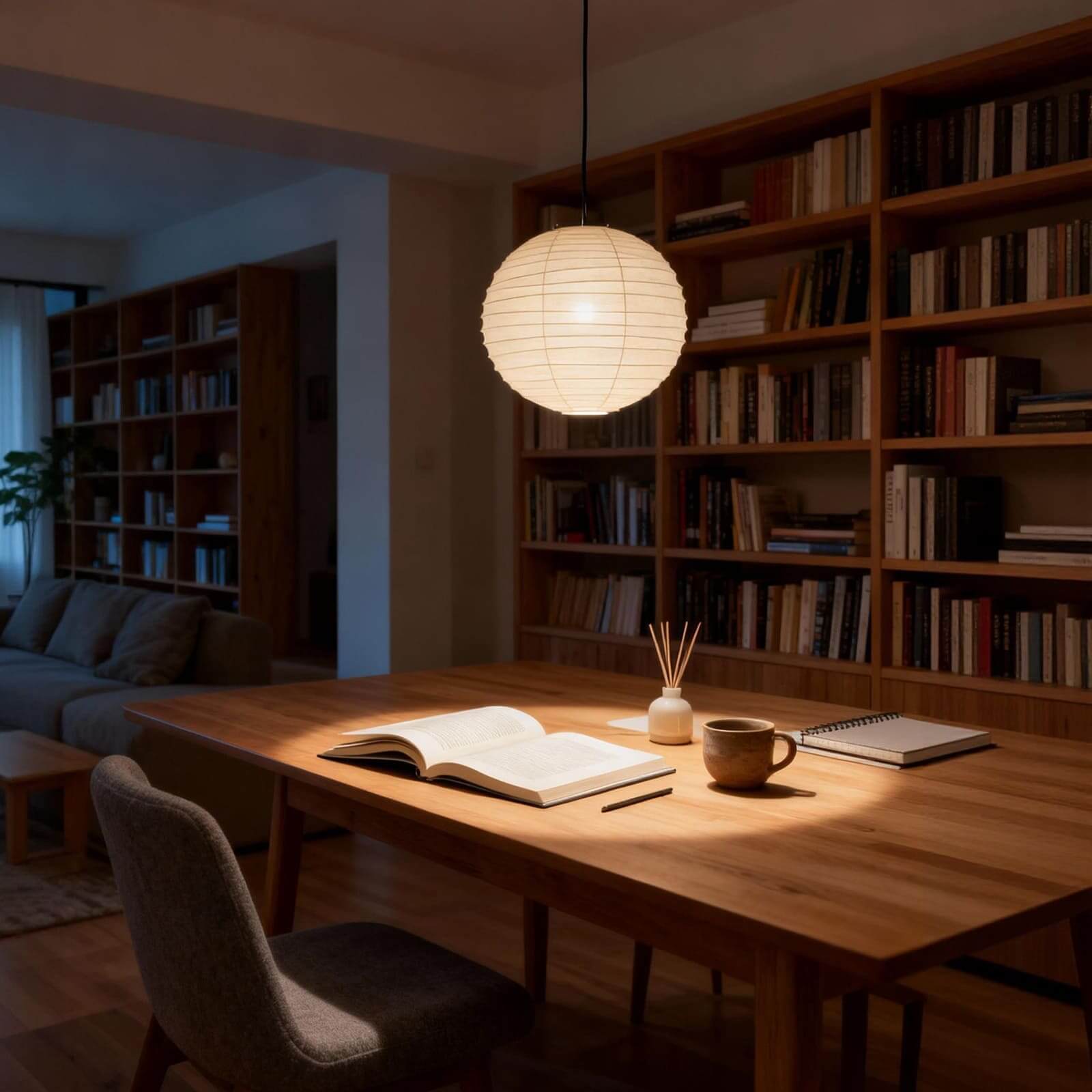 Nuvri Pendant Lamp | Living Room Pendant Light Japanese Style | Rossolighting