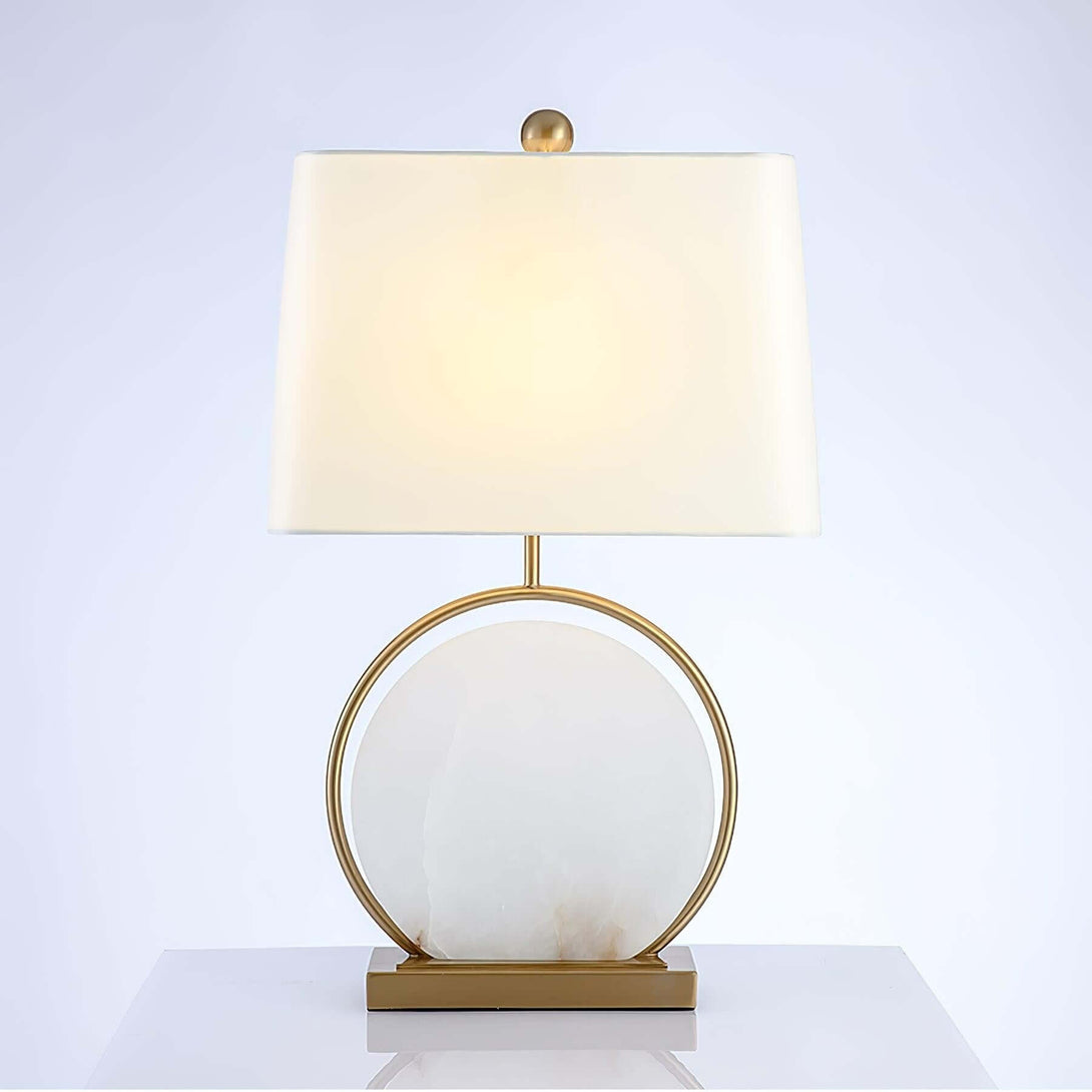 Omavi Alabaster Table Lamp – Unique Luxury Side Table Lamp