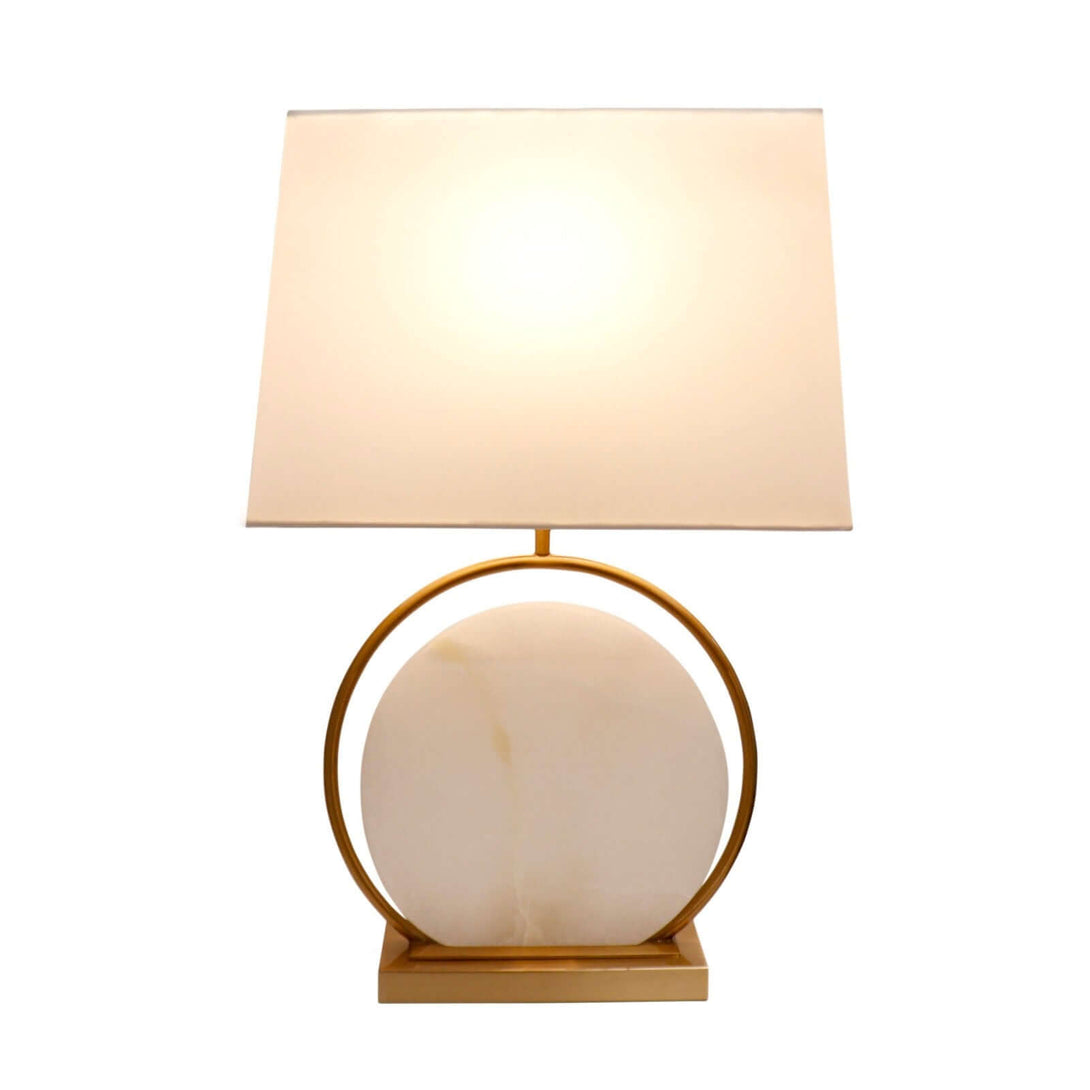 Omavi Alabaster Table Lamp – Unique Luxury Side Table Lamp