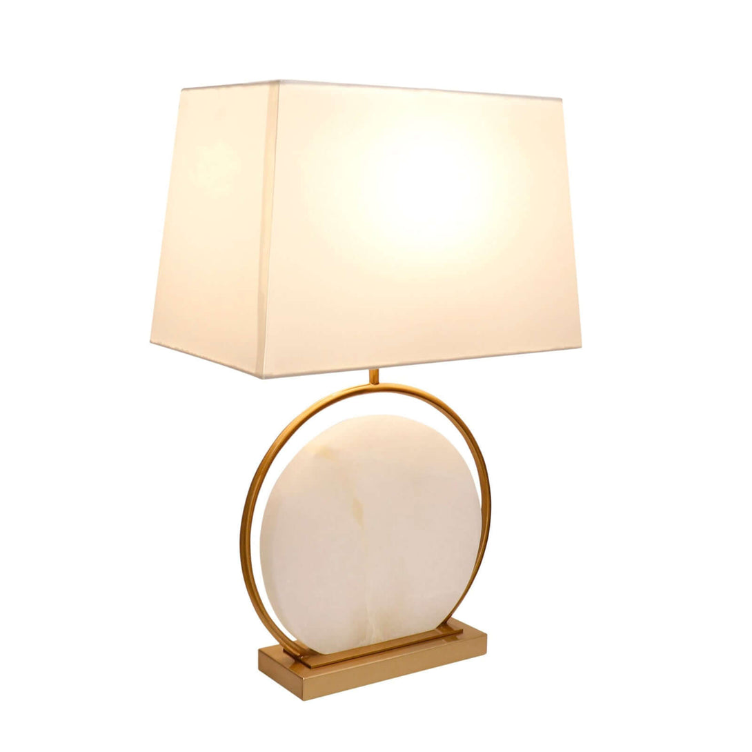 Omavi Alabaster Table Lamp – Unique Luxury Side Table Lamp