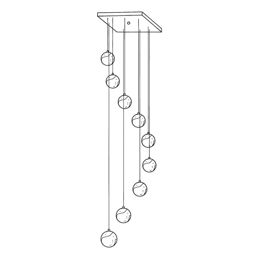 Oquven Chandelier – Alabaster Staircase Statement Light