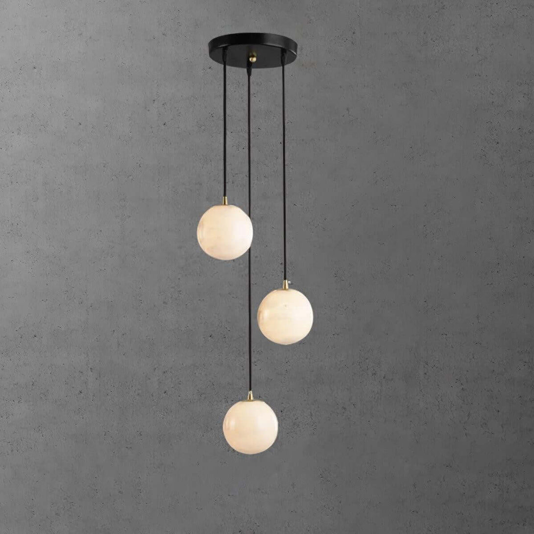 Oquven Chandelier – Alabaster Staircase Statement Light