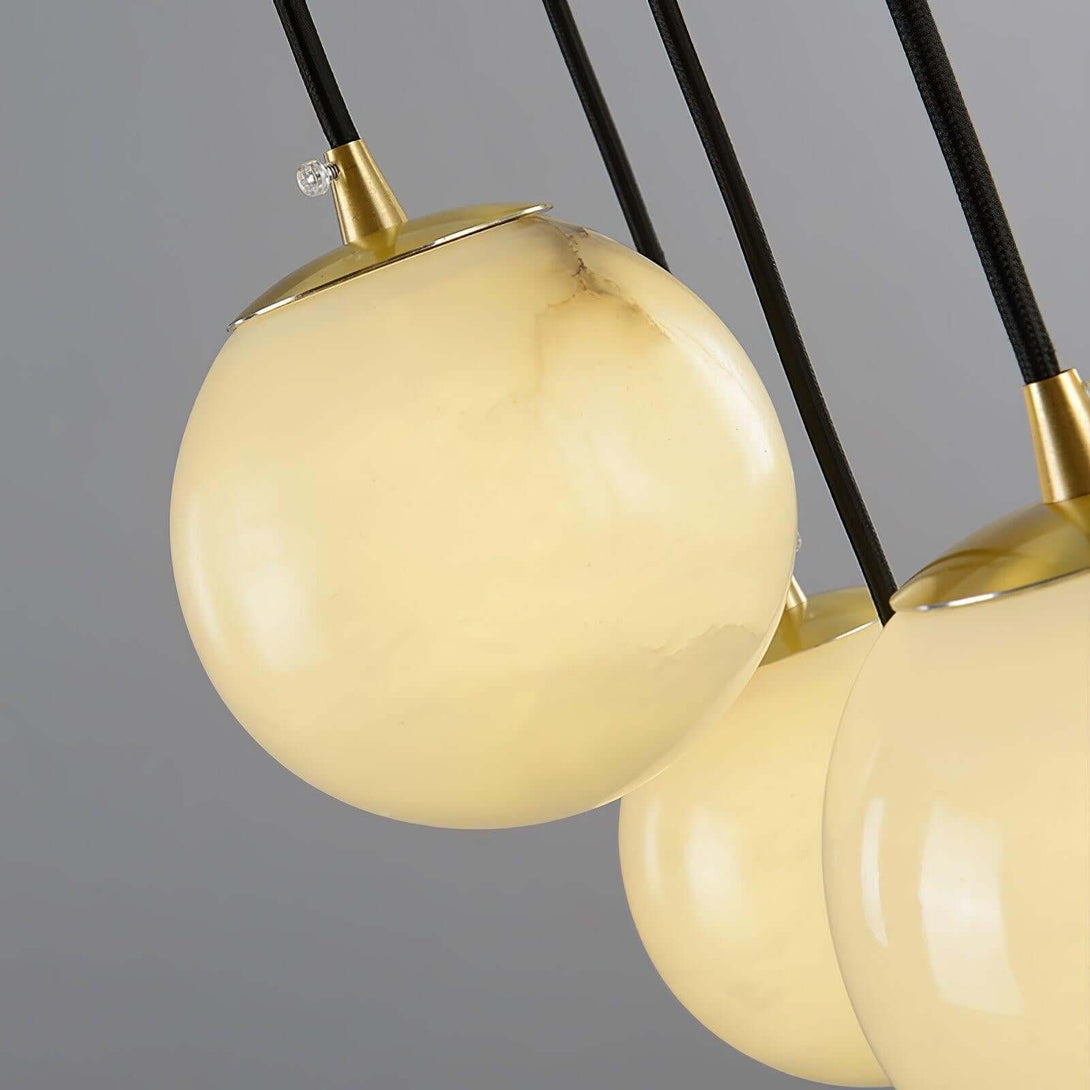 Oquven Chandelier – Alabaster Staircase Statement Light