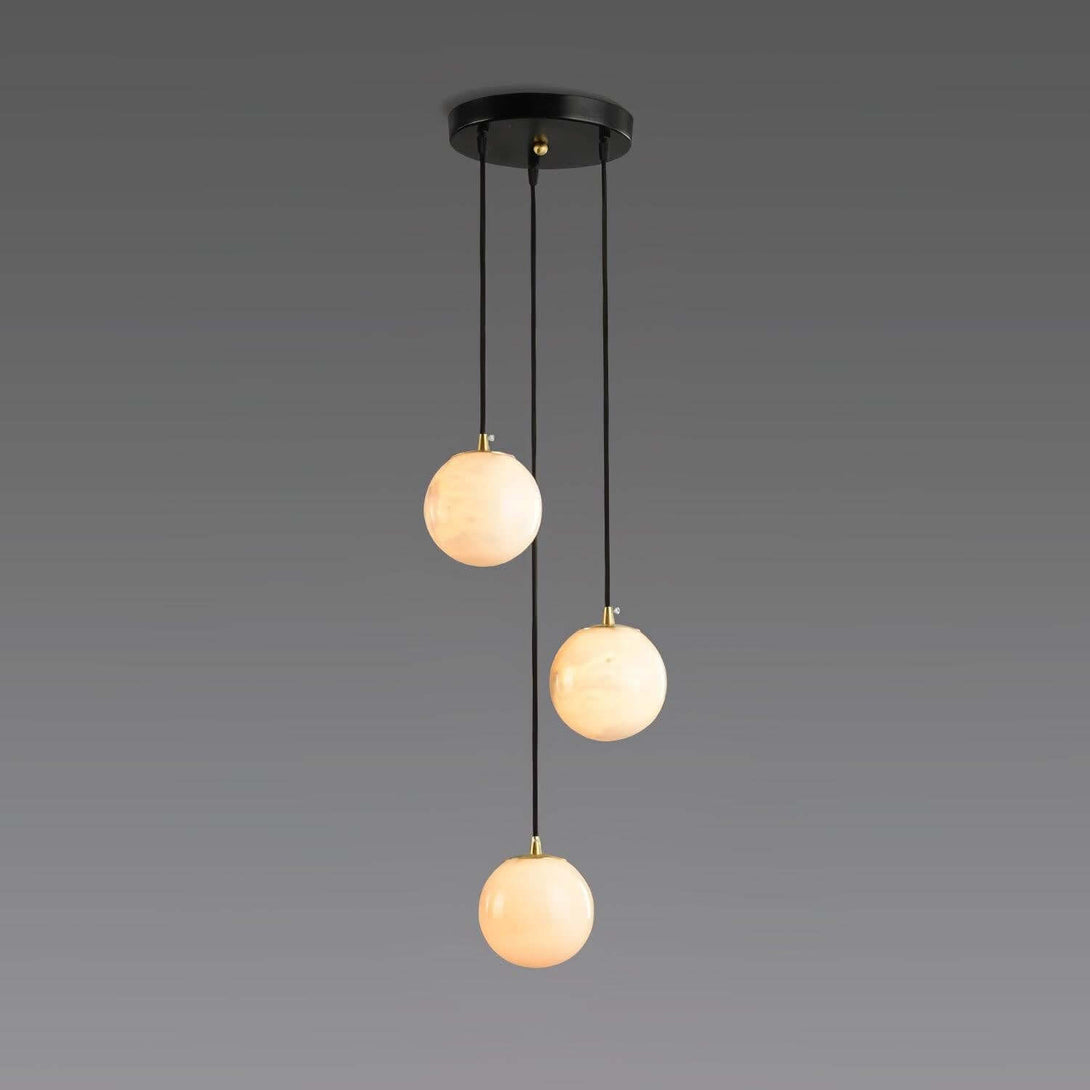 Oquven Chandelier – Alabaster Staircase Statement Light
