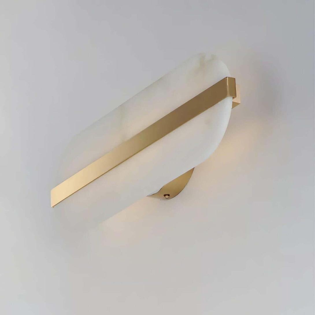 Orlen Wall Sconce – Alabaster and Brass Wall Sconce Light