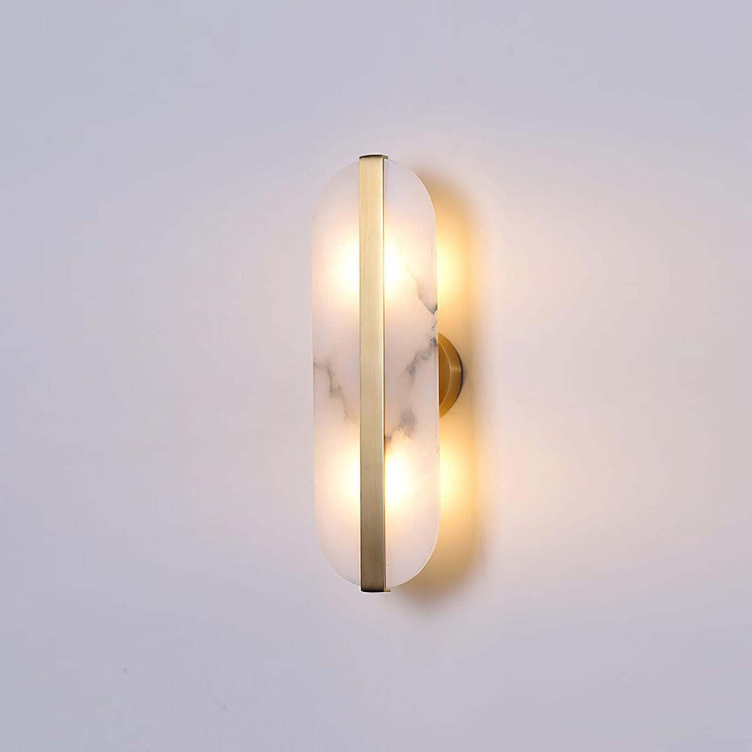 Orlen Wall Sconce – Alabaster and Brass Wall Sconce Light