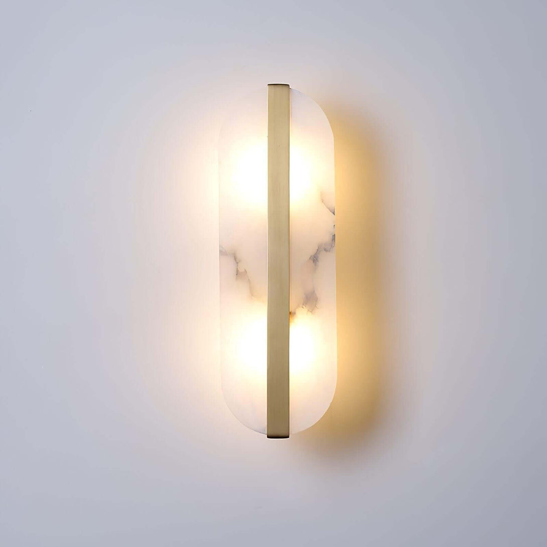Orlen Wall Sconce – Alabaster and Brass Wall Sconce Light