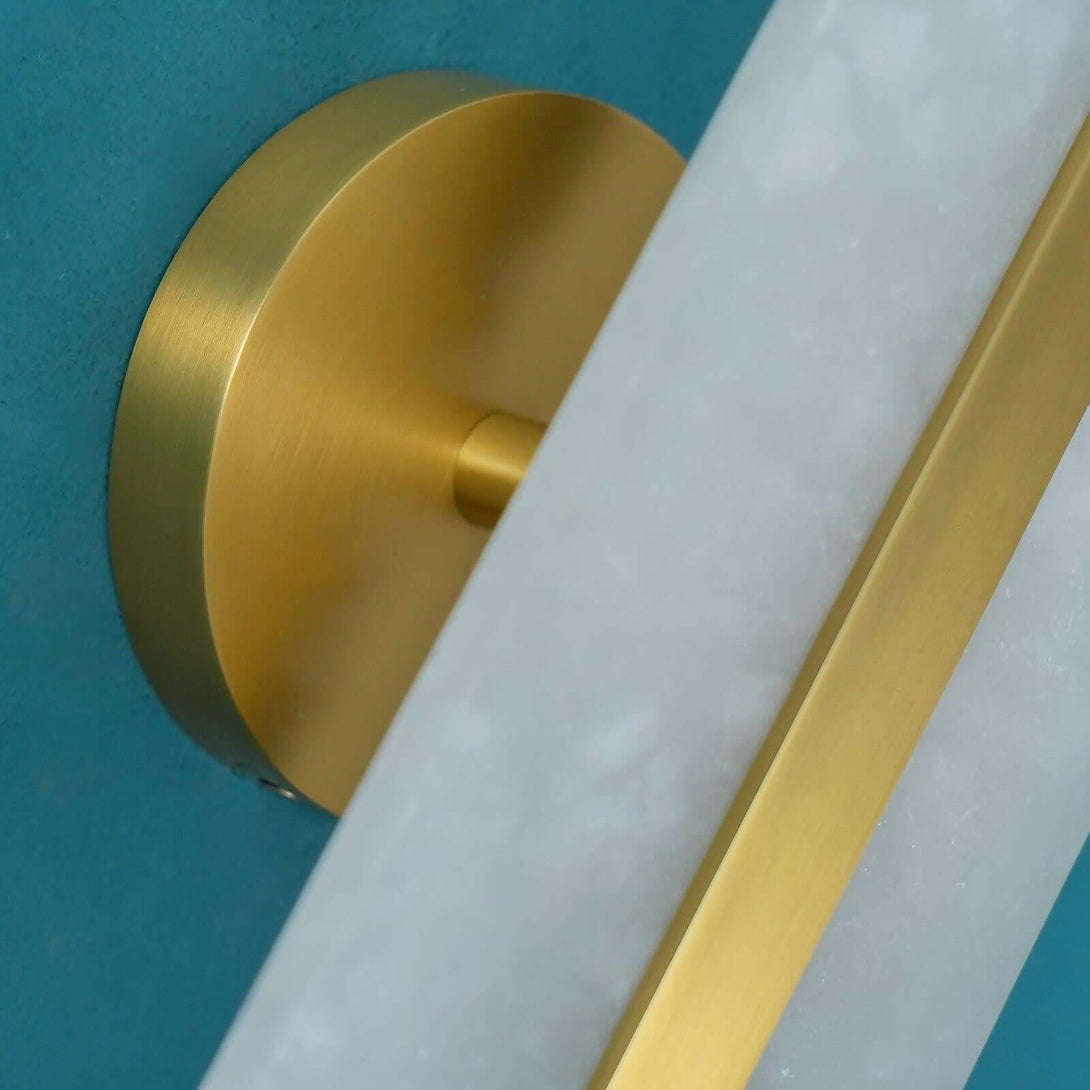 Orlen Wall Sconce – Alabaster and Brass Wall Sconce Light