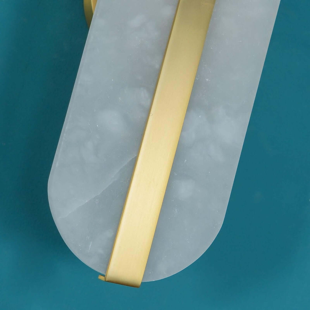 Orlen Wall Sconce – Alabaster and Brass Wall Sconce Light