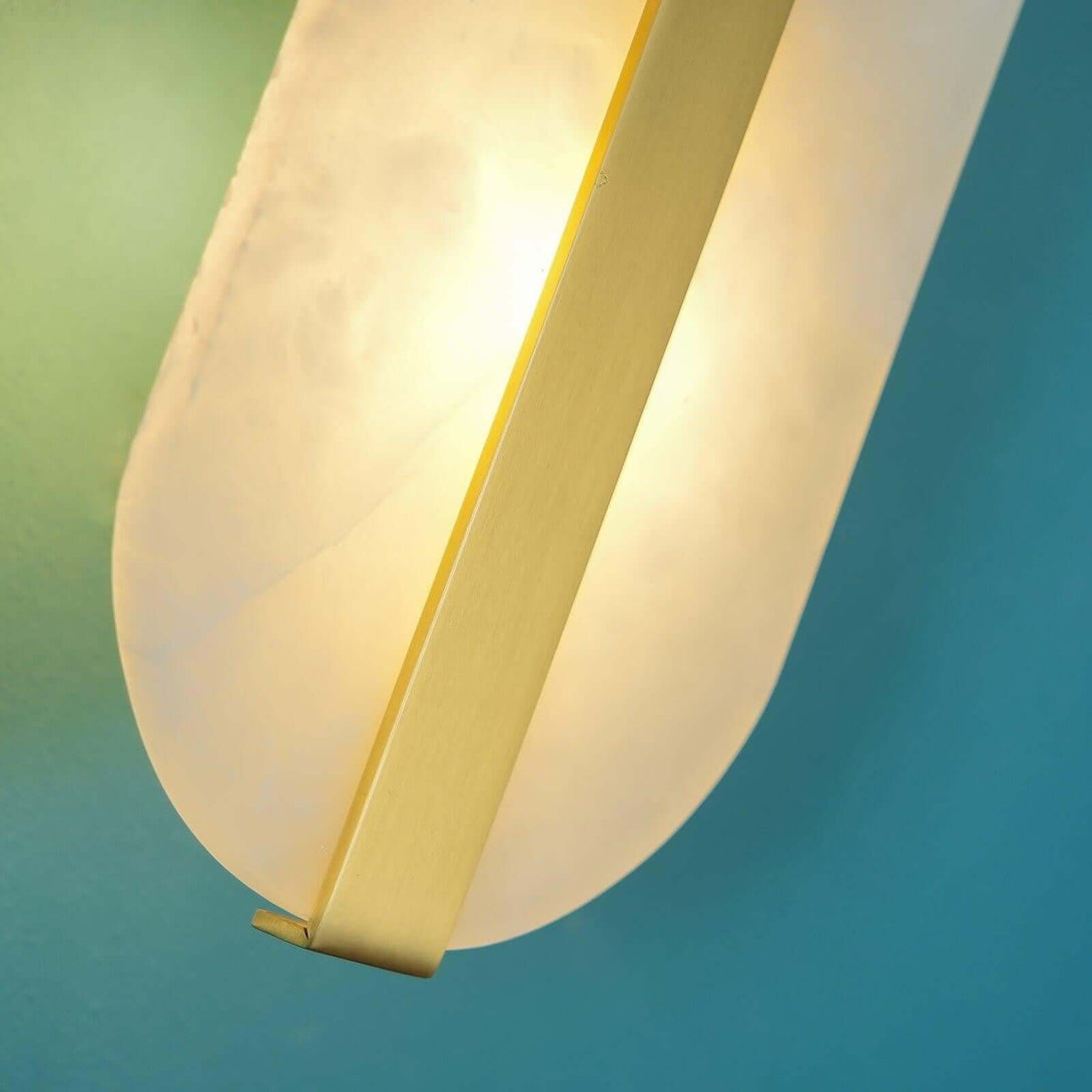 Orlen Wall Sconce – Alabaster and Brass Wall Sconce Light