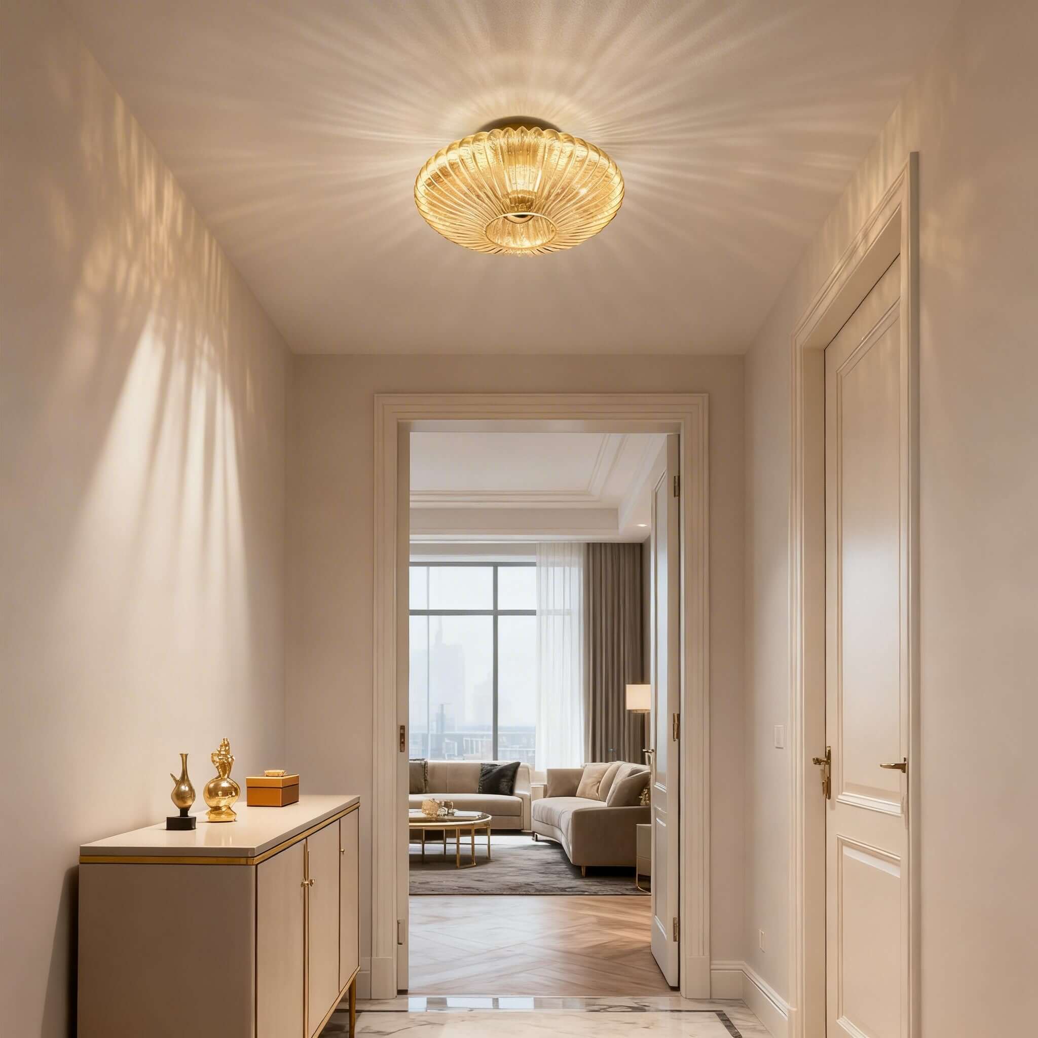Qavion Wall Lamp – Modern Glass Wall Sconce for Hallways | Rossolighting