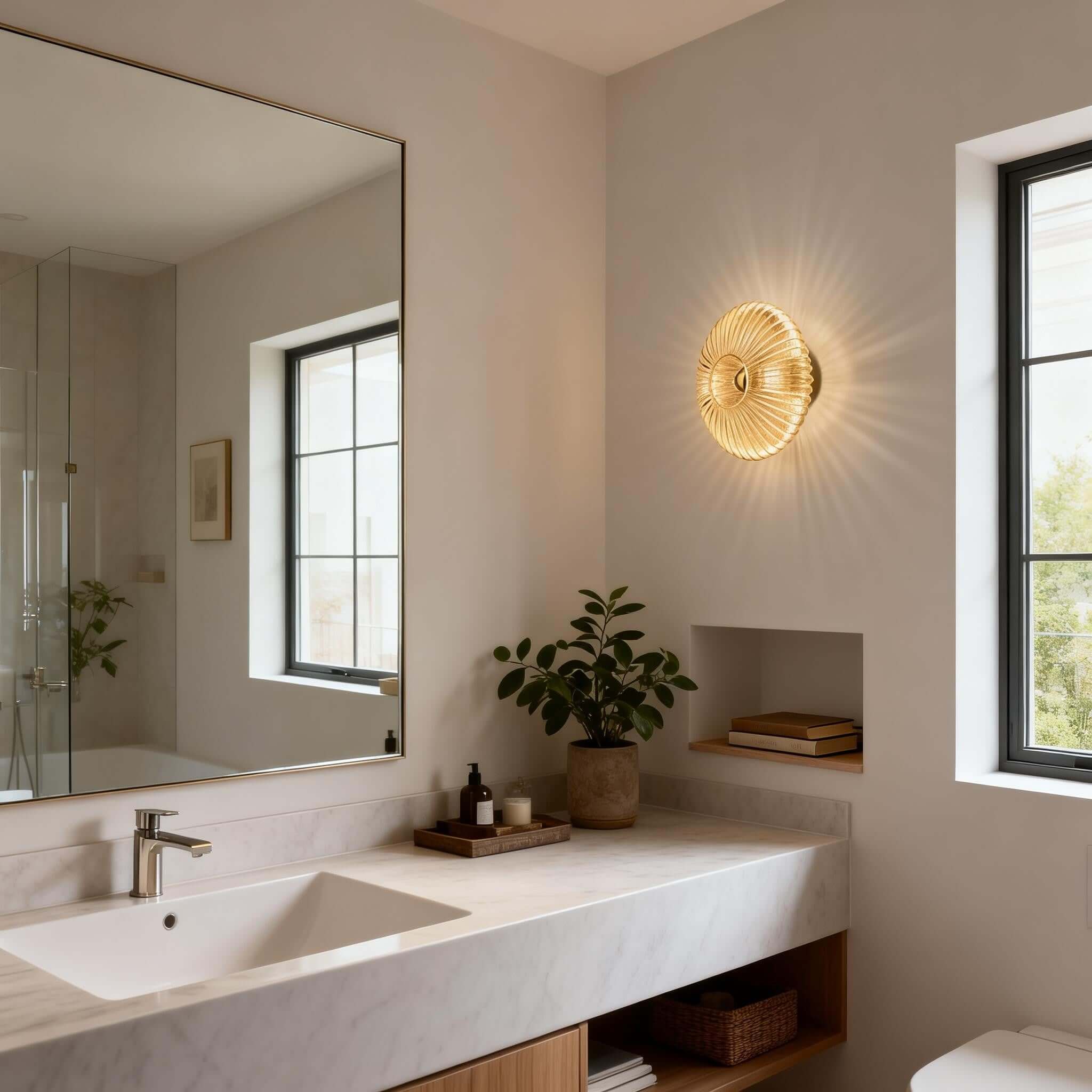 Qavion Wall Lamp – Modern Glass Wall Sconce for Hallways | Rossolighting