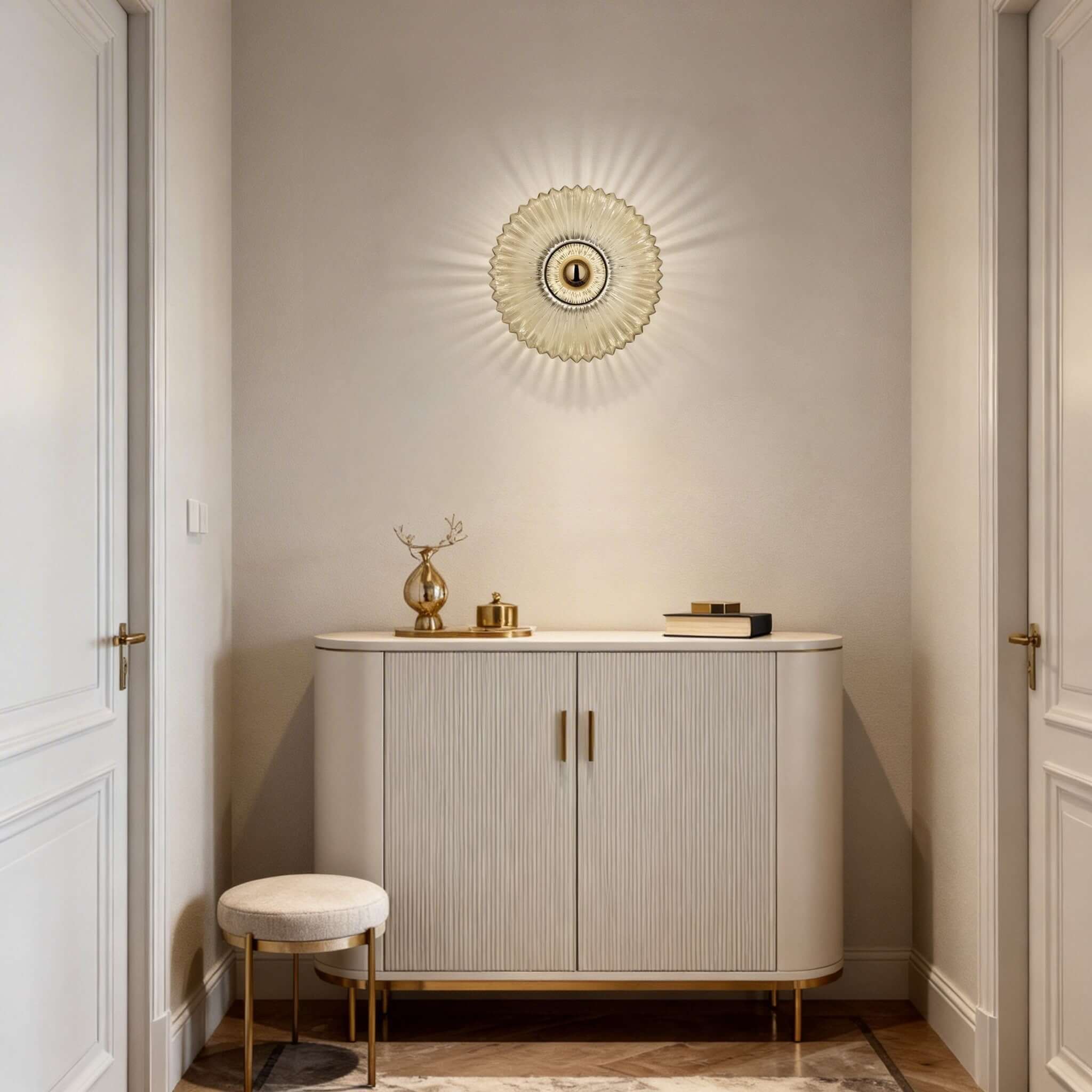Qavion Wall Lamp – Modern Glass Wall Sconce for Hallways | Rossolighting