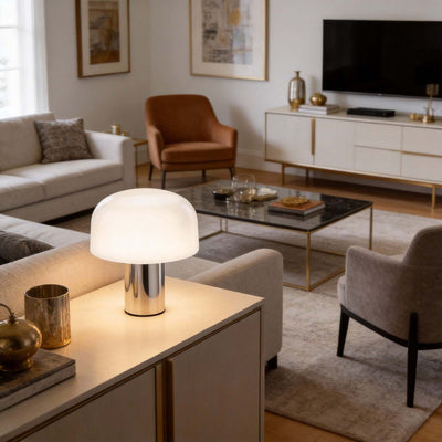 Qelvra Table Lamp – Modern Glass Lamp & Mid Century Design | Rossolighting