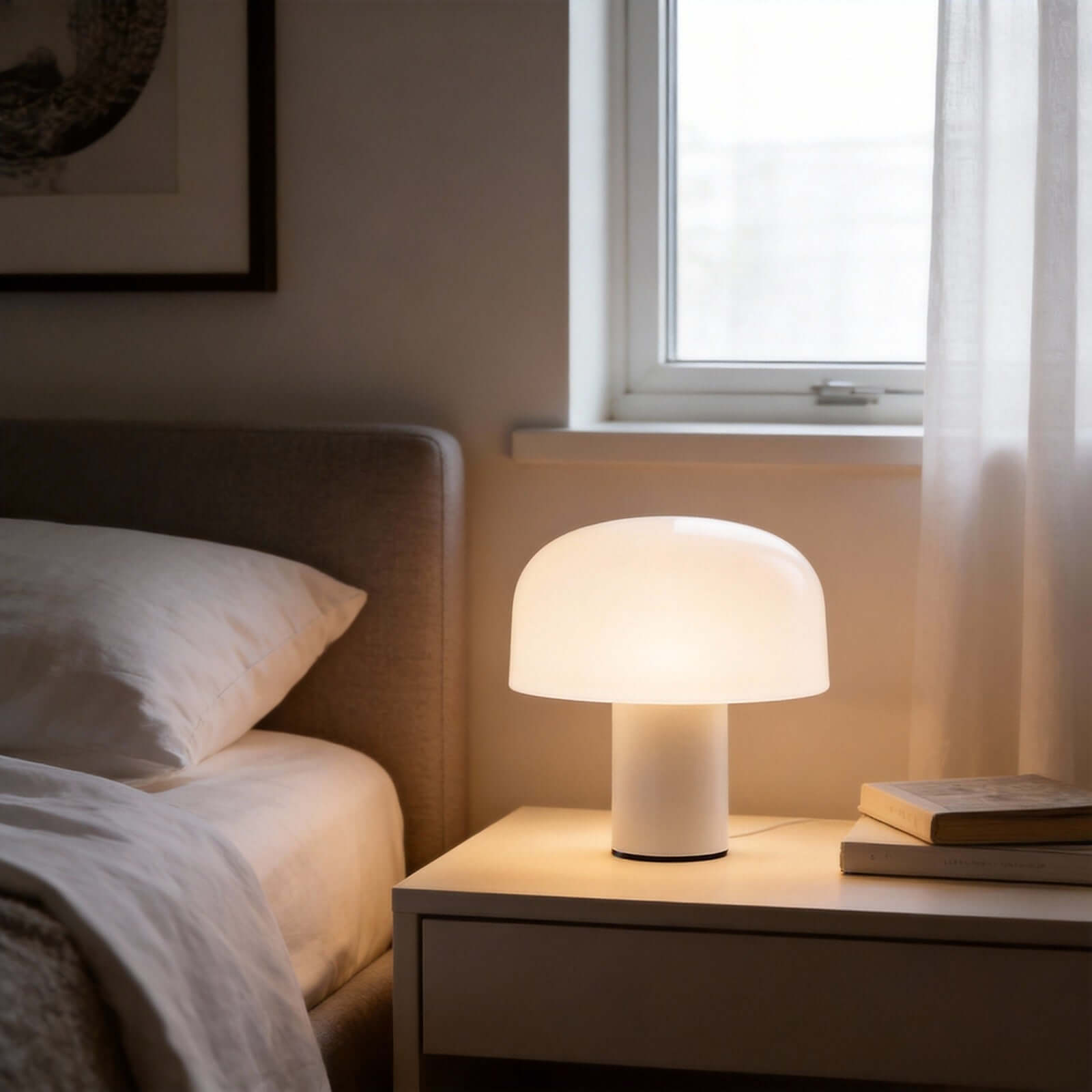 Qelvra Table Lamp – Modern Glass Lamp & Mid Century Design | Rossolighting