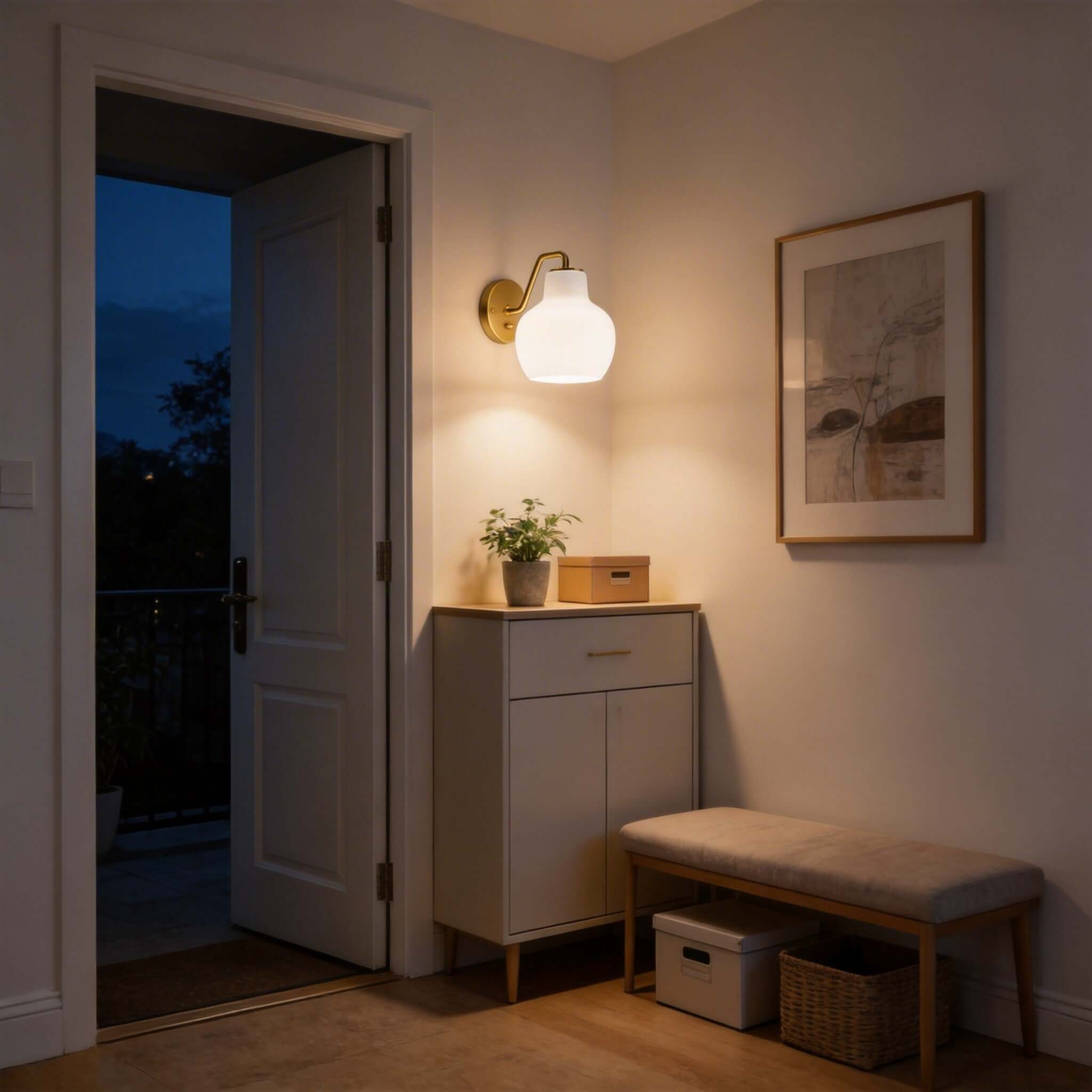 Qivra Wall Lamp – Brass Wall Sconce for Bedside & Living Rooms | Rossolighting