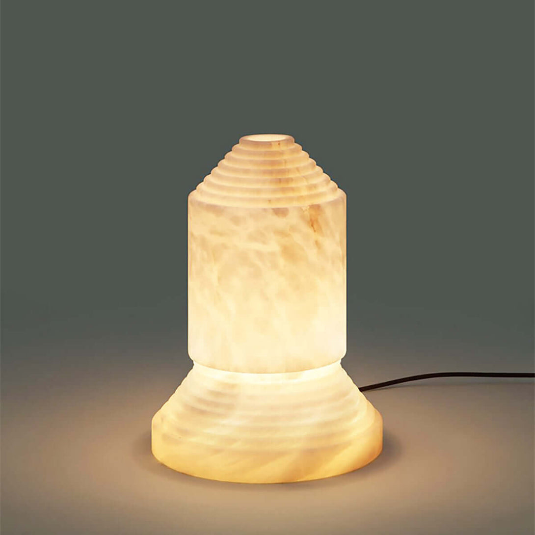 Senvor Table Lamp – Sculptural Alabaster Nightstand Lamps