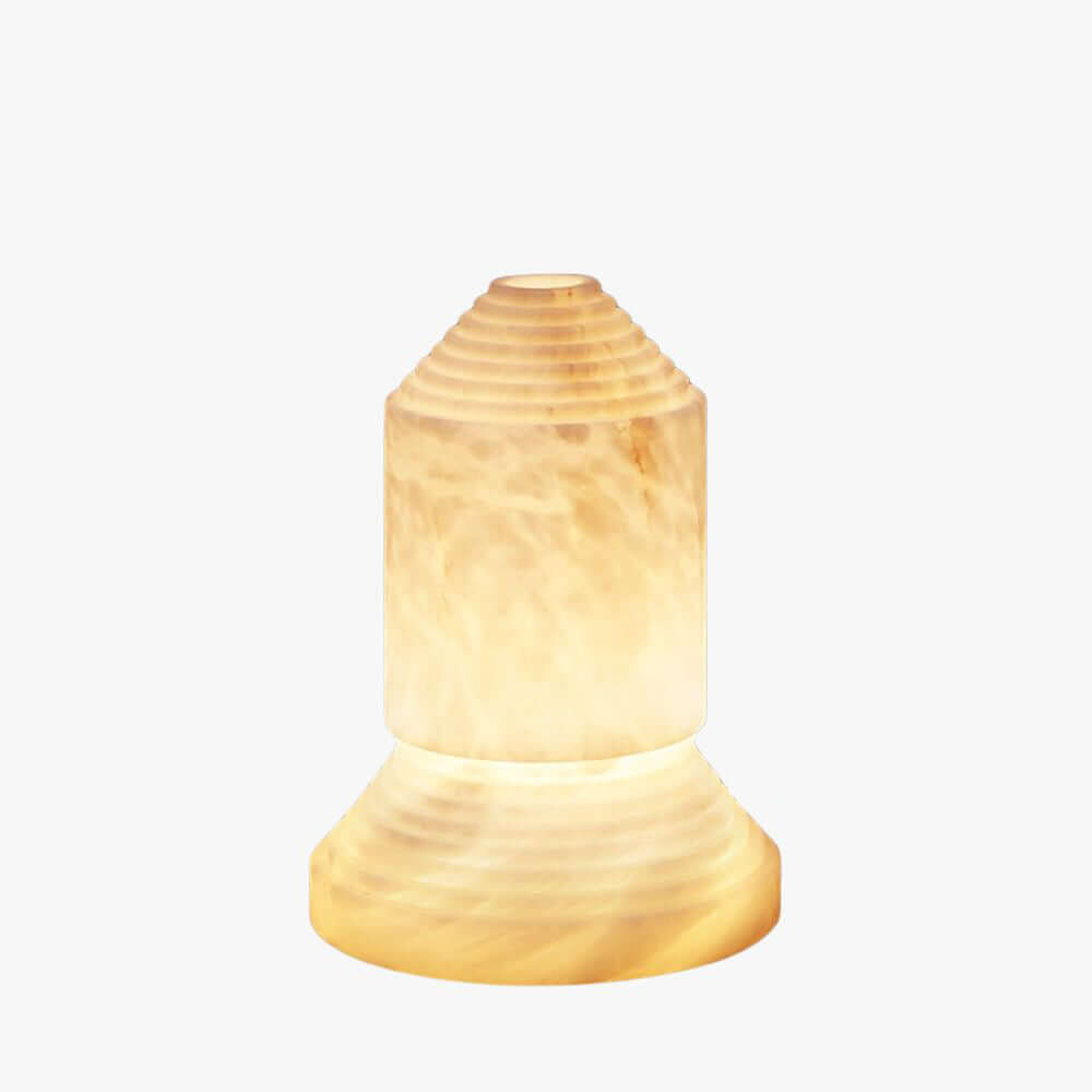 Senvor Table Lamp – Sculptural Alabaster Nightstand Lamps