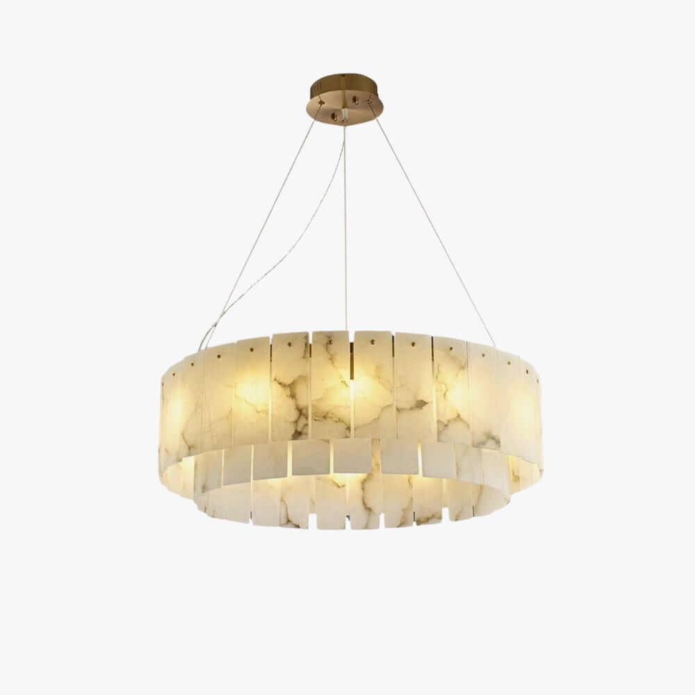 Solvani alabaster chandelier with elegant white design, ideal for a Victorian-style home decor.